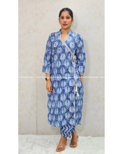 Dazzle Blue Angarakha Kurta Set