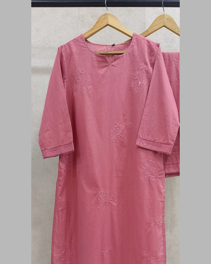 Pink Pastel Cotton Kurta Set