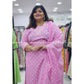 Pink Ikat Cotton Kurta Set