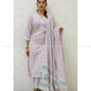 Pale Pink Floral Cotton Kurta Set