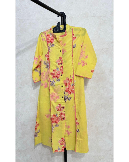 Sunny Yellow Cotton Kurta Set