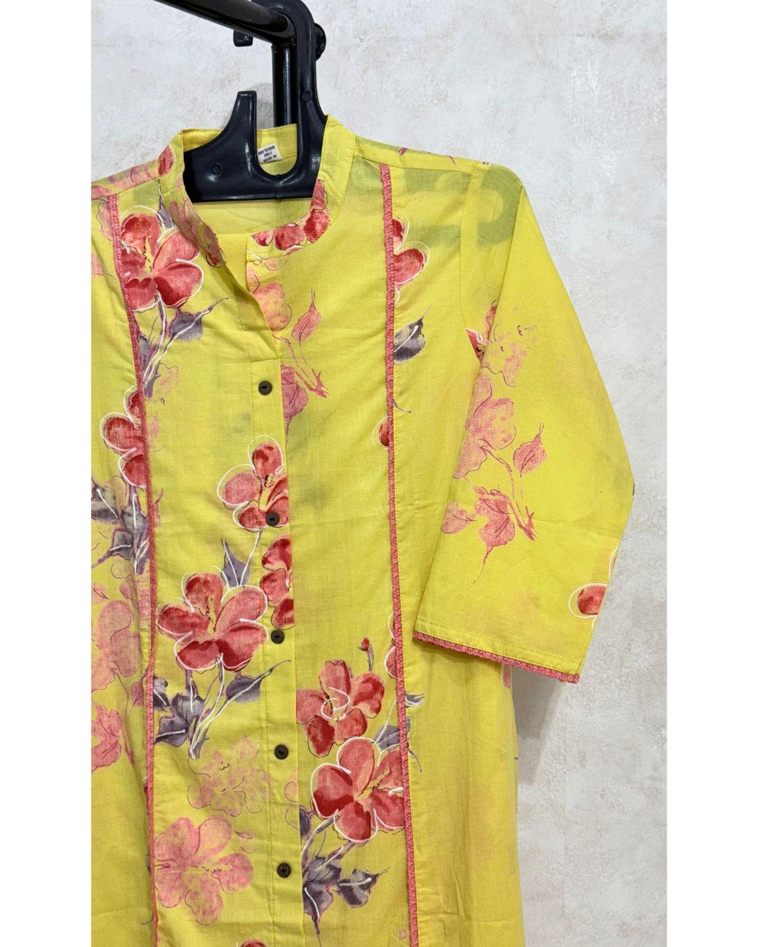 Sunny Yellow Cotton Kurta Set