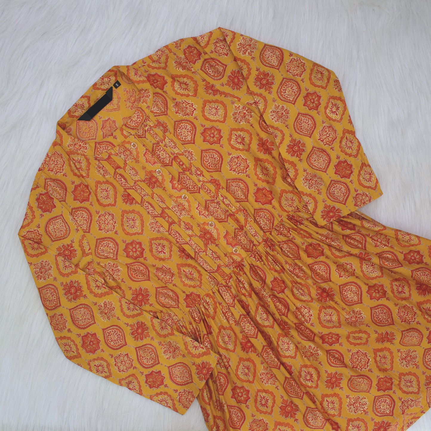 MUSTARD DIGITAL PRINTED TUNIC