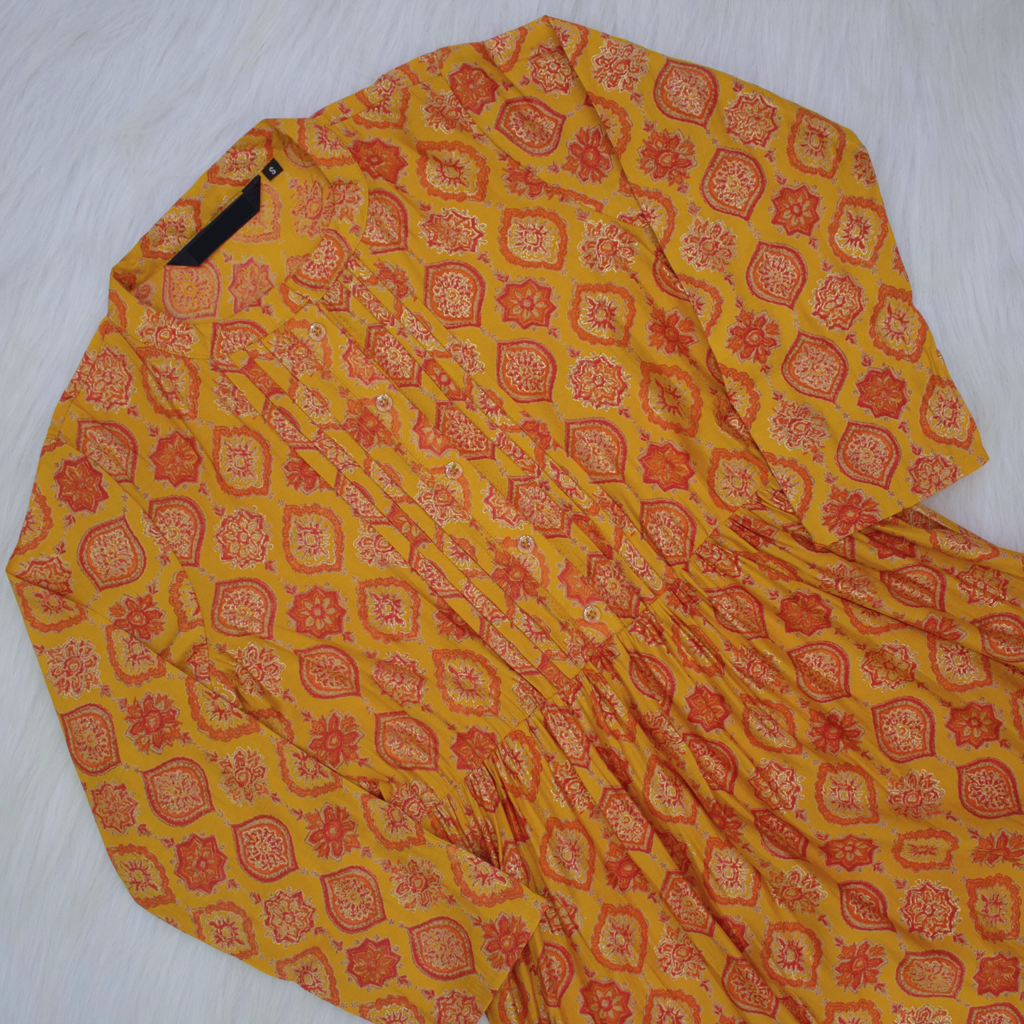 MUSTARD DIGITAL PRINTED TUNIC