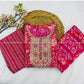 Rani Pink Cotton Embroidered Set