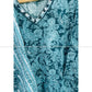 Teal Embroidered Cotton Kurta Set