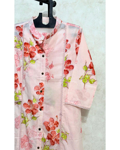 Lemonade Pink Cotton Kurta Set