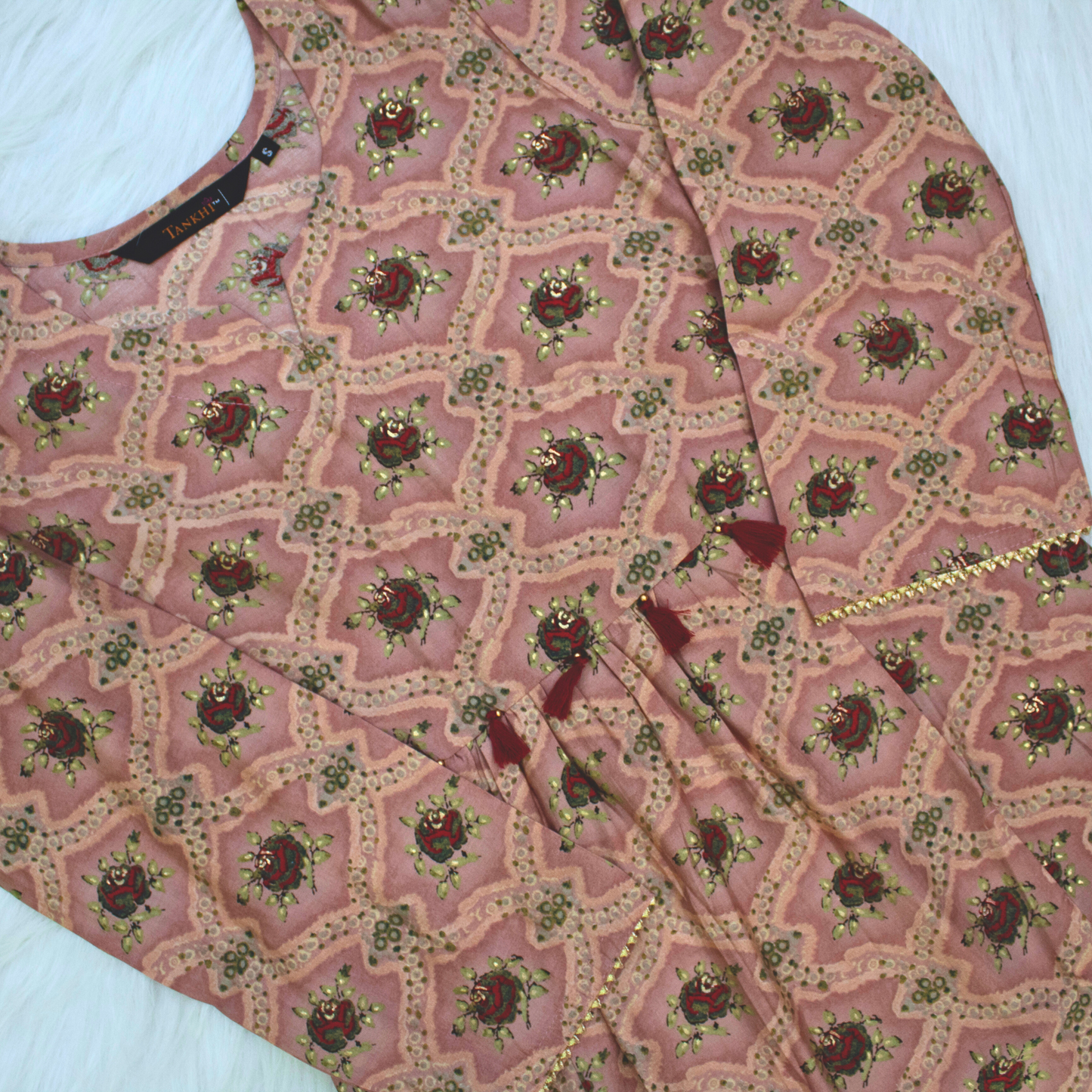 ROSE GOLD PRINTED TUNIC