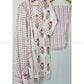 White Floral Block Printed Cotton Kurta Sets