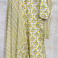 IVORY YELLOW FLORAL COTTON KURTA SET