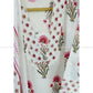 White Floral Block Printed Cotton Kurta Sets