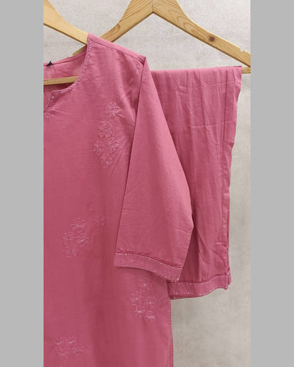 Pink Pastel Cotton Kurta Set