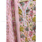 Pink Floral Cotton Kurta Set