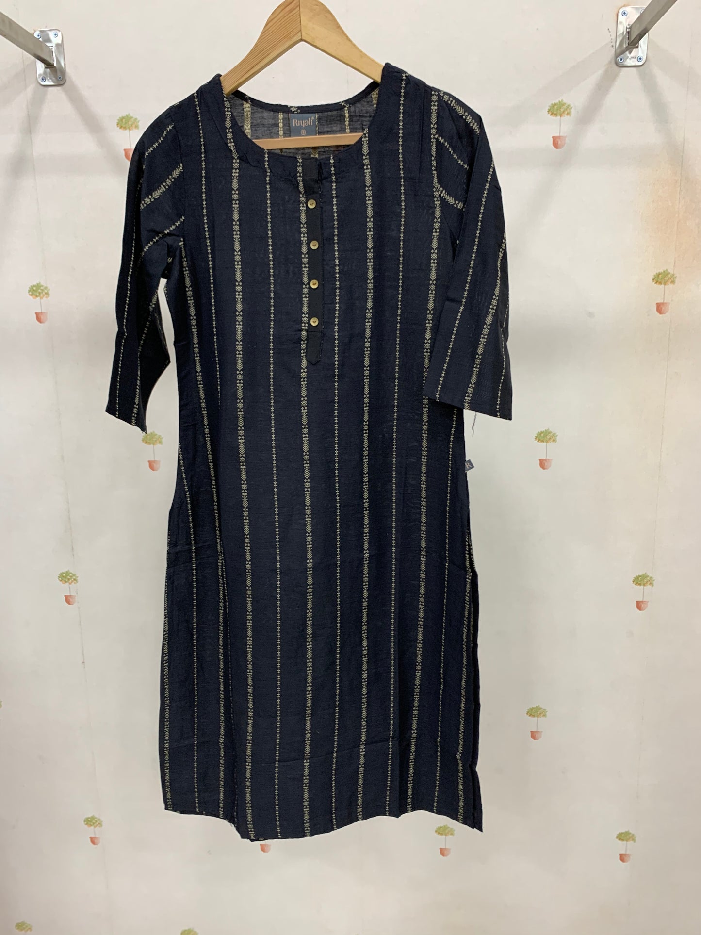 BLACK SILK KURTA