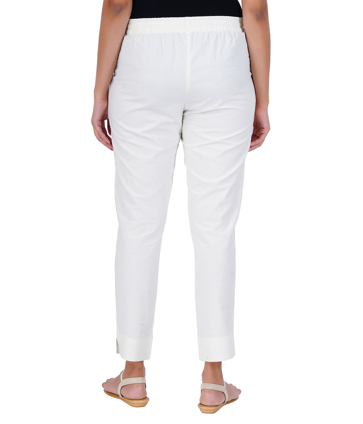 MILK WHITE COTTON PANTS