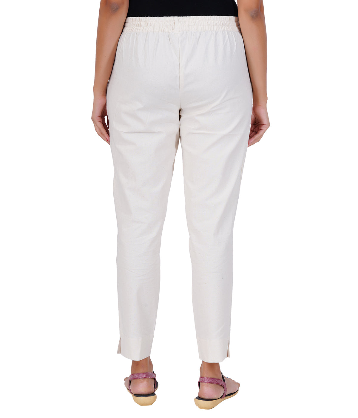 FLEX WHITE COTTON PANTS