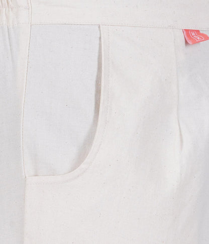 FLEX WHITE COTTON PANTS