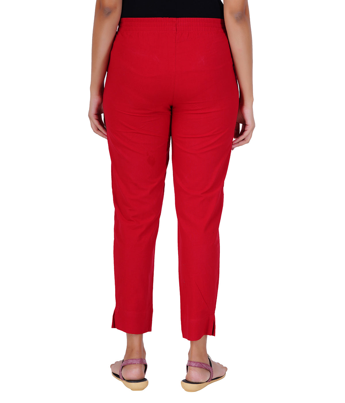 RED COTTON PANTS