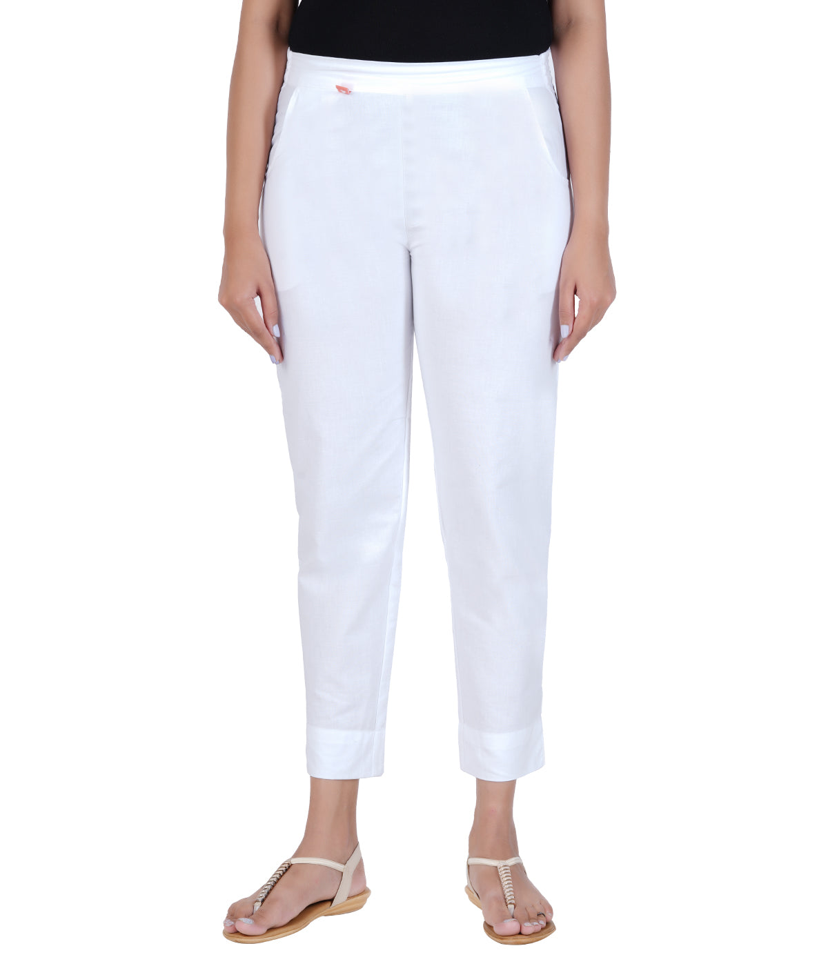 WHITE COTTON PANTS