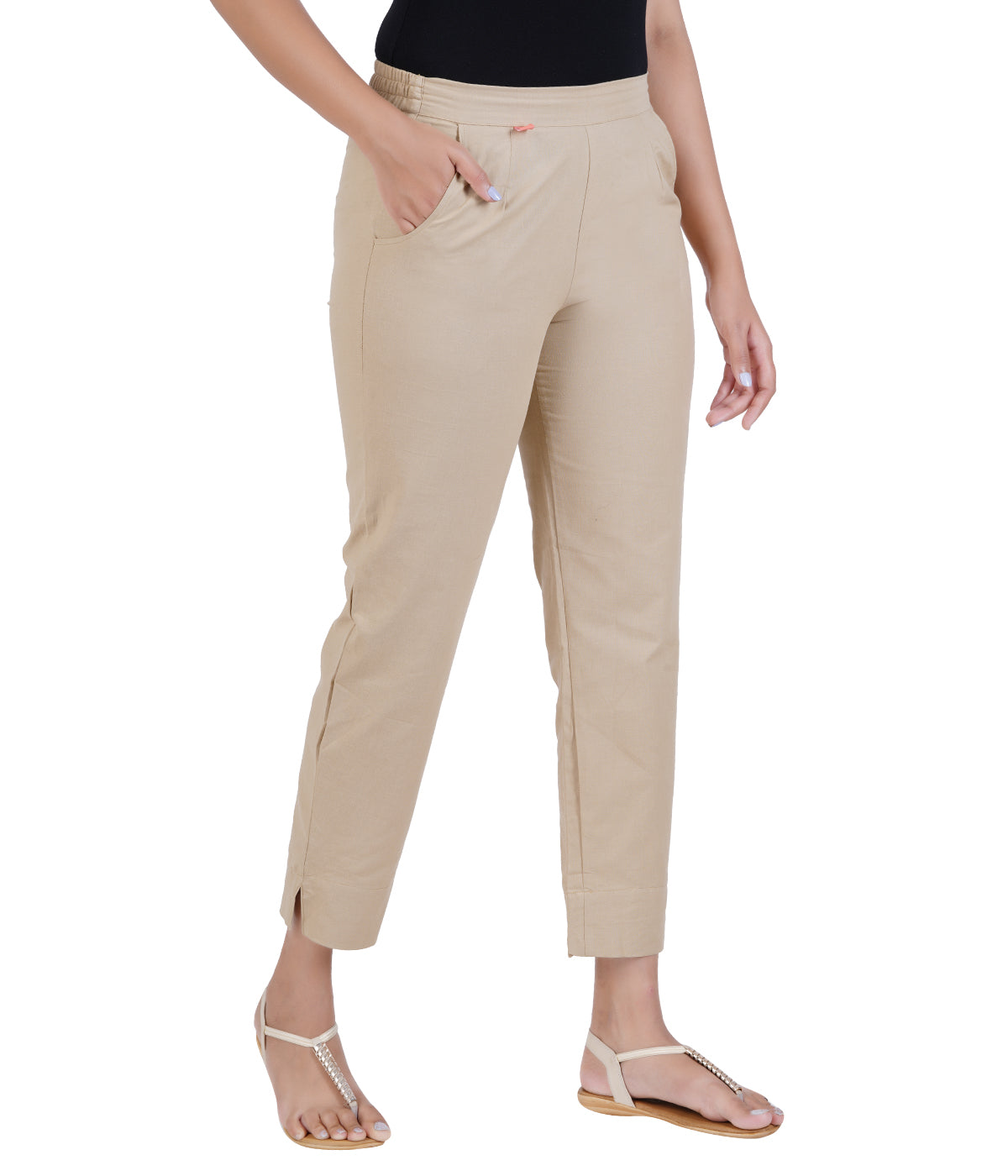 BEIGE COTTON PANTS