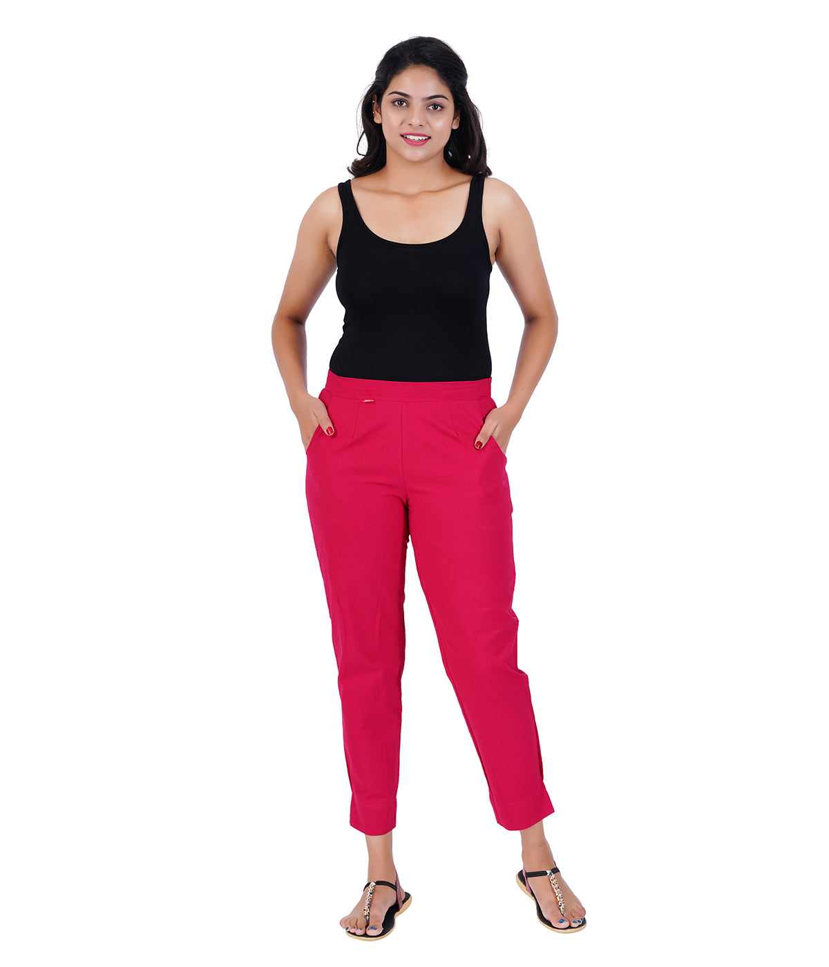 RANI PINK COTTON PANTS