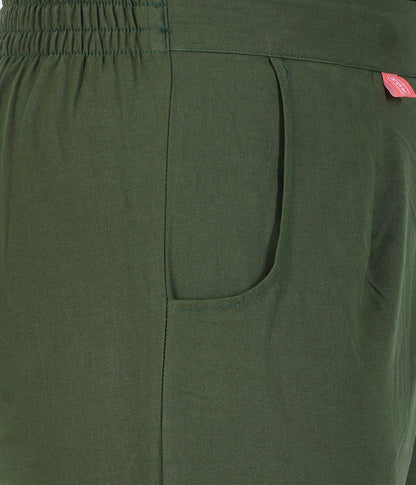 OLIVE GREEN COTTON PANTS